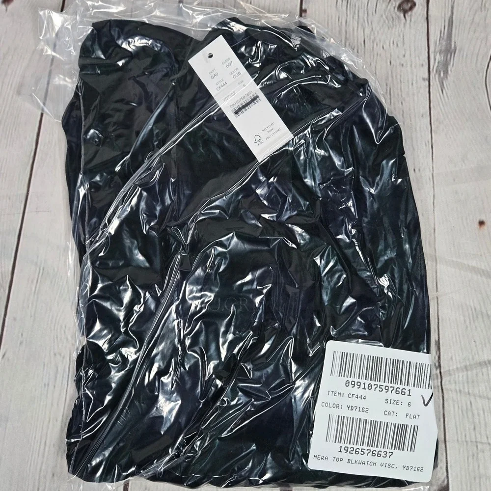 J. Crew Chiffon shirred-waist top in Black Watch tartan Cooper‎ Green Blue 6 NWT